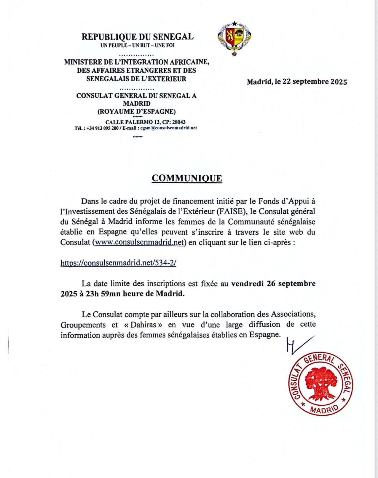 Note d'information